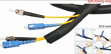 Uno mismo que envuelve envolver para el arnés de cable, el envolver trenzado extensible de alta resistencia del cable