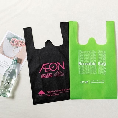 Bolsas de compras no tejidas para comestibles recicladas reutilizables